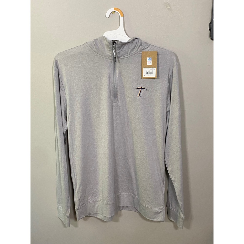NWT Rivalry Threads UTEP Miners Pullover Mens S Grey Quarter Zip Athletic Logo